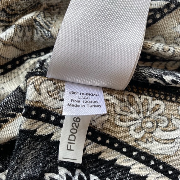 LASCANA for Venus Cold-shoulder Mini Dress Black Paisley XS - Picture 10 of 10